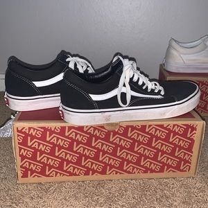 Old Skool Black and White Vans